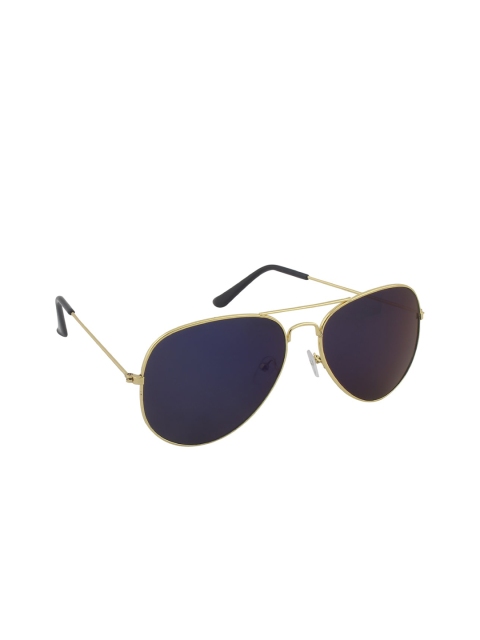 

Olvin Blue Lens & Gold-Toned Aviator Sunglasses with UV Protected Lens OL295-12