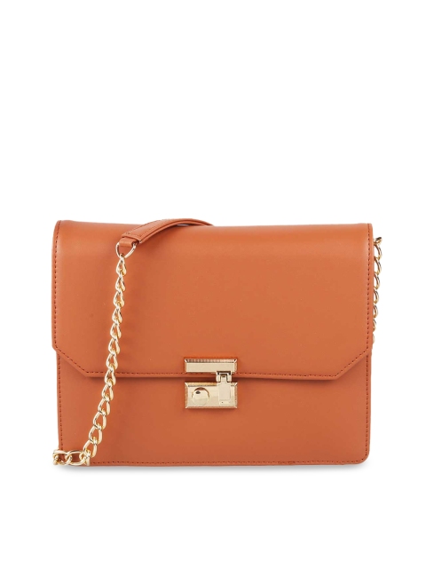 

Mochi Tan Swagger Sling Bag with Cut Work