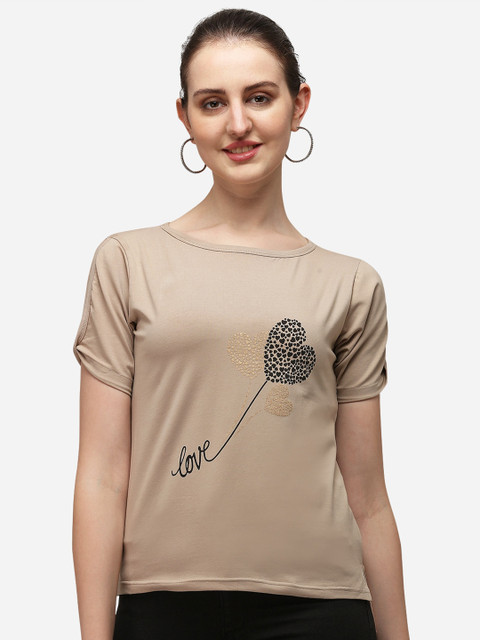 

OM SAI LATEST CREATION Women Beige Top