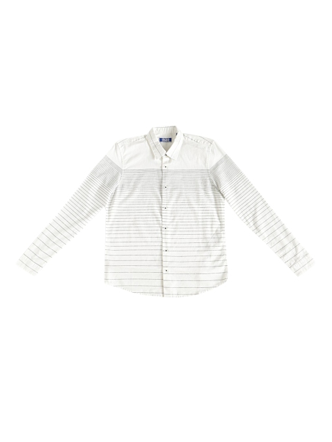 

Jack & Jones Boys White Slim Fit Striped Casual Shirt