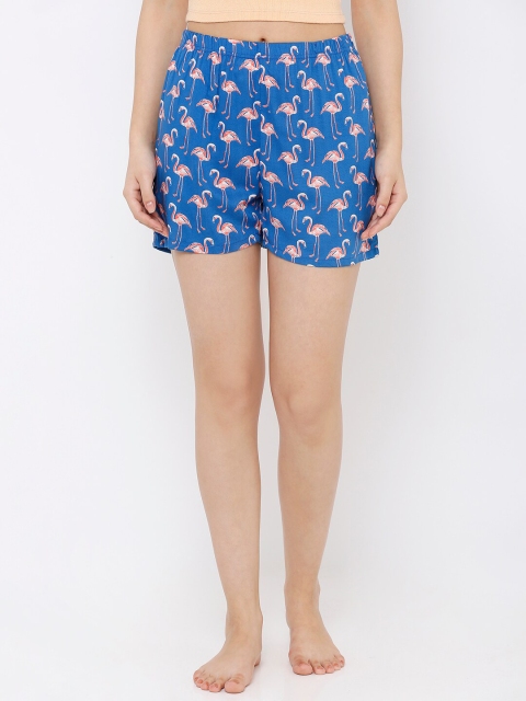 

Heart 2 Heart Women Blue & Red Printed Lounge Shorts