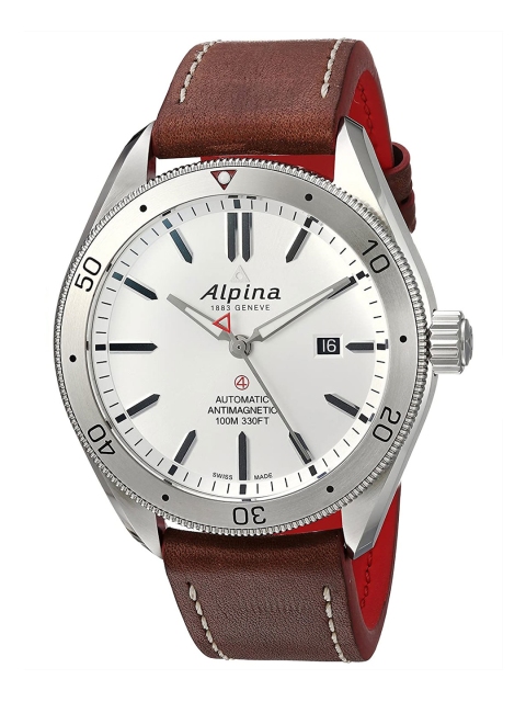 

Alpina Men White & Brown Analogue Automatic Motion Powered Watch AL-525SS5AQ6