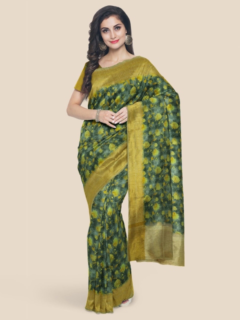 

Kalamandir Grey Floral Banarasi Saree