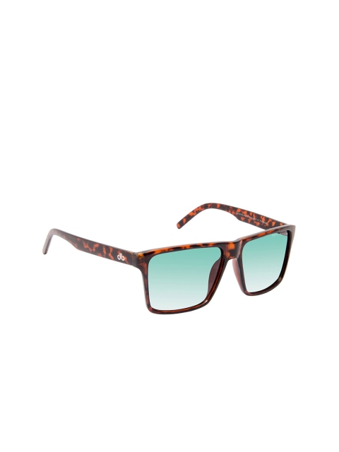 

David Blake Unisex Green Lens & Brown Wayfarer Sunglasses with Polarised and UV Protected Lens