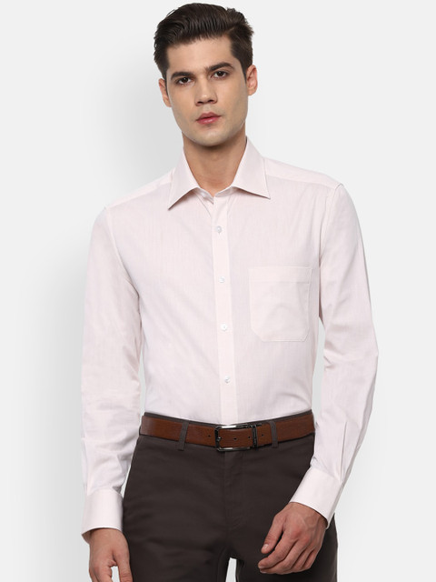 

Louis Philippe Men Cream-Coloured Cotton Classic Fit Formal Shirt