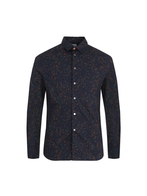 

PS By Paul Smith Men Navy Blue Printed Casual Shirt