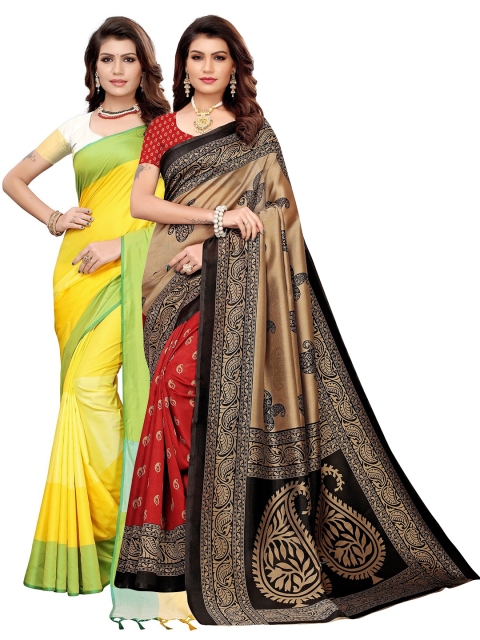 

KALINI Multi Pack of 2 Printed Art Silk Saree