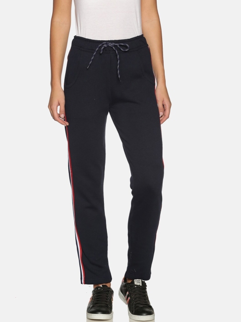 

PICOT Women Navy Blue Straight-Fit Track Pants