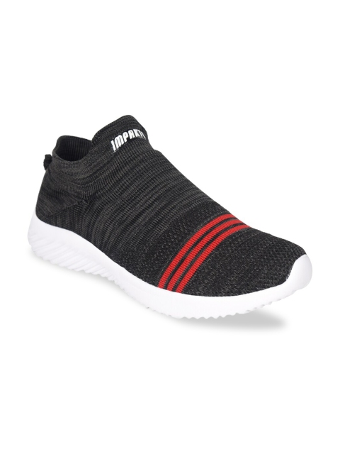 

IMPAKTO Men Black Textile Running Shoes