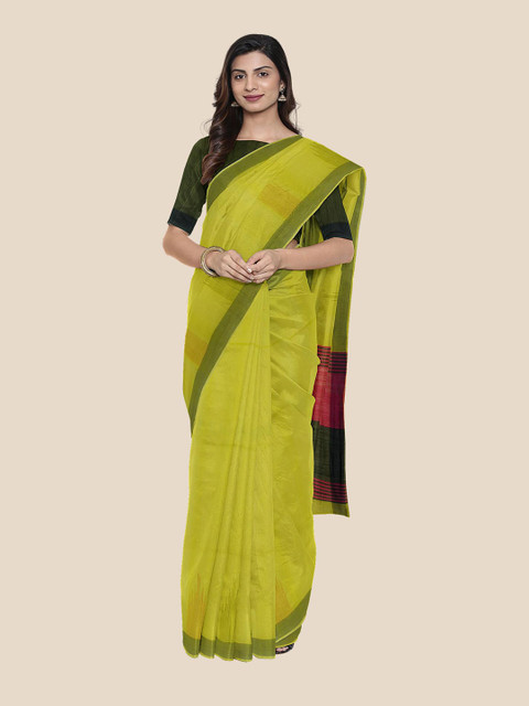 

Kalamandir Green Solid Saree