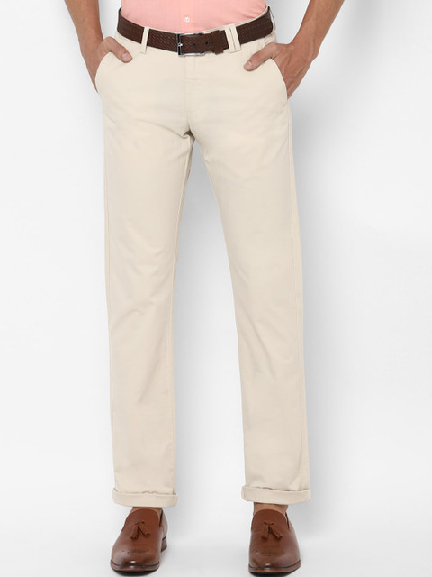 

Allen Solly Men Beige Slim Fit Regular Trousers