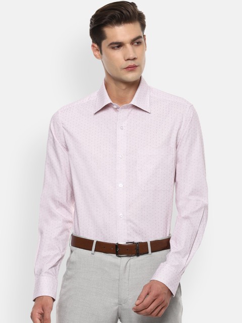 

Louis Philippe Men Pink Micro Ditsy Printed Casual Shirt