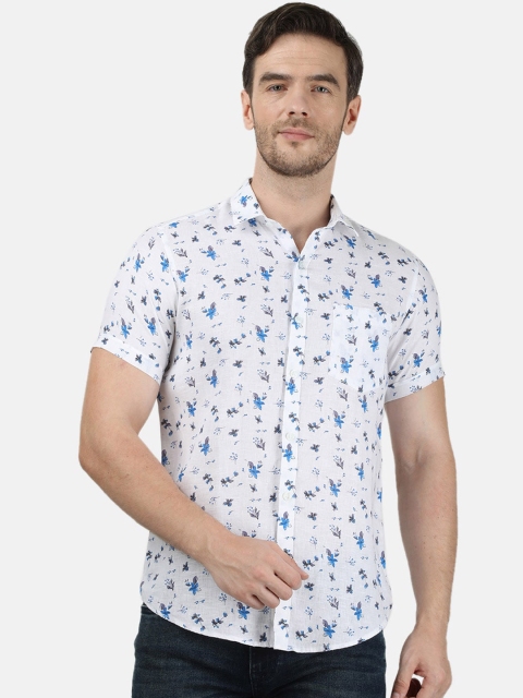 

Monte Carlo Men White Printed Casual Shirt