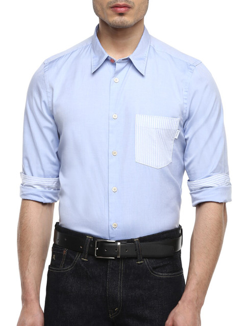 

PS By Paul Smith Men Blue Casual Shirt