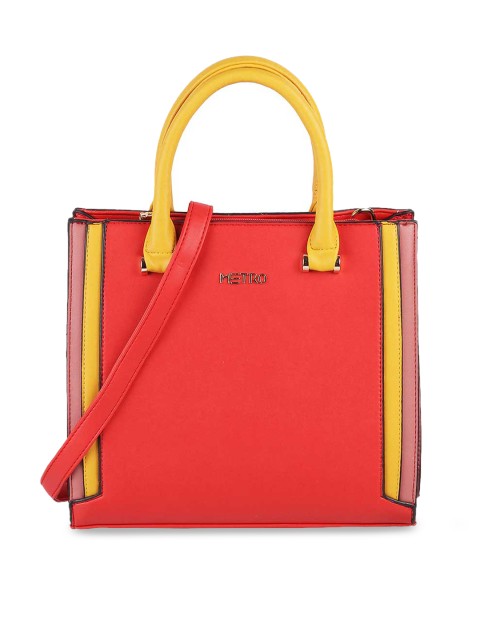 

Metro Red Structured Handheld Bag