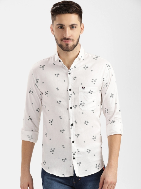 

V2 Value & Variety Men White Printed Casual Shirt