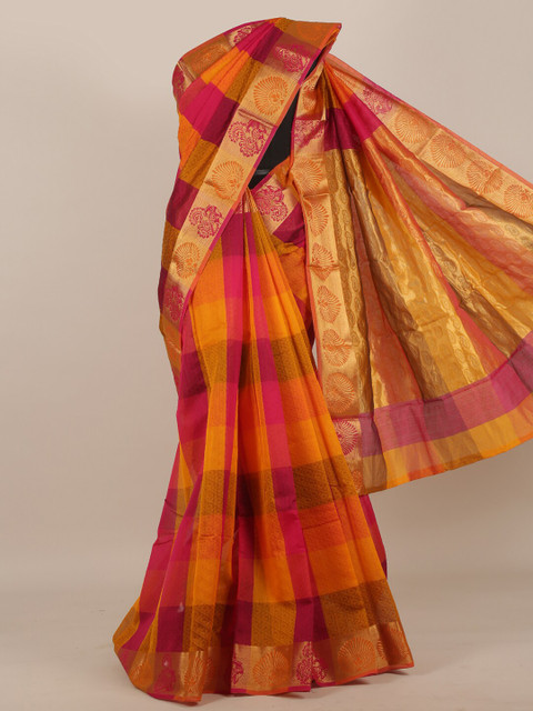 

Pothys Multi Checked Silk Cotton Saree