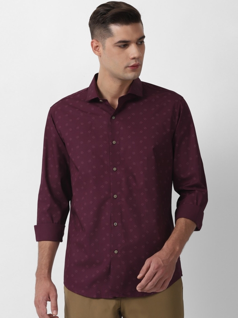 

Louis Philippe Sport Men Maroon Slim Fit Printed Casual Shirt