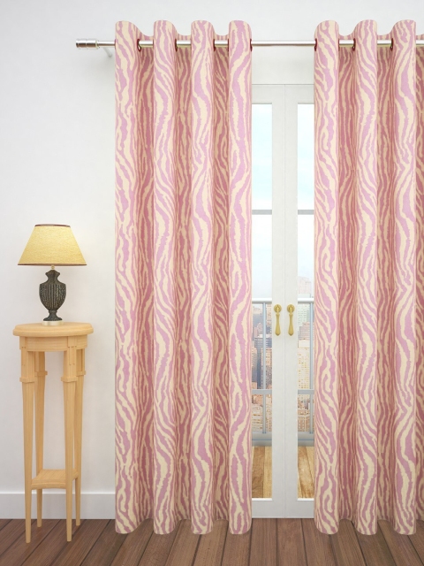 

Story@home Pink & Gold-Toned Jacquard Textured Door Curtain