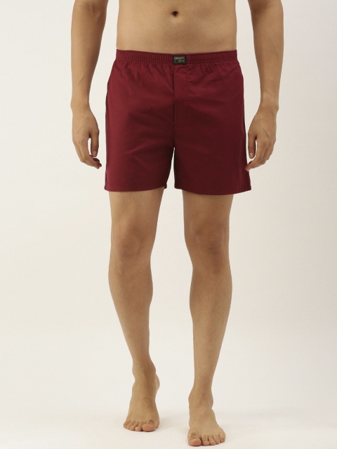 

Urban Dog Men Maroon Solid Cotton Boxers UDBX439-M