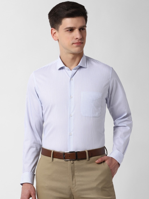

Peter England Men White Striped Slim Fit Striped Formal Shirt