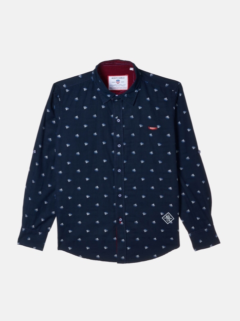 

Monte Carlo Boys Blue Printed Casual Shirt