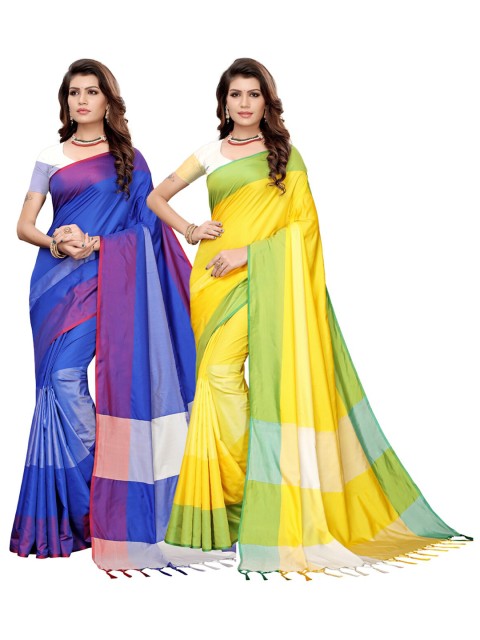 

KALINI Pack of 2 Art Silk Saree, Multi