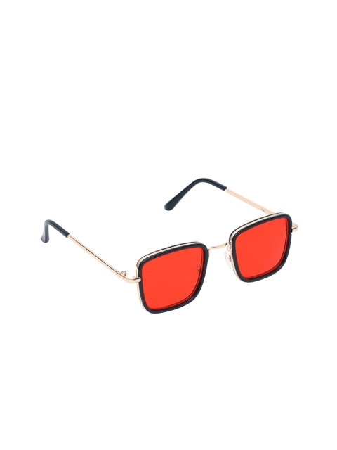 

Spiky Unisex Kids Red Lens & Black Rectangle Sunglasses - KABI_BLK_RED