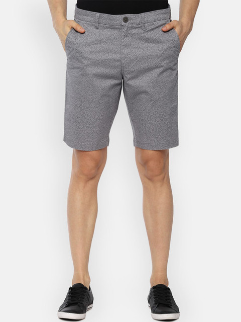 

Van Heusen Sport Men Grey Printed Mid-Rise Regular Shorts