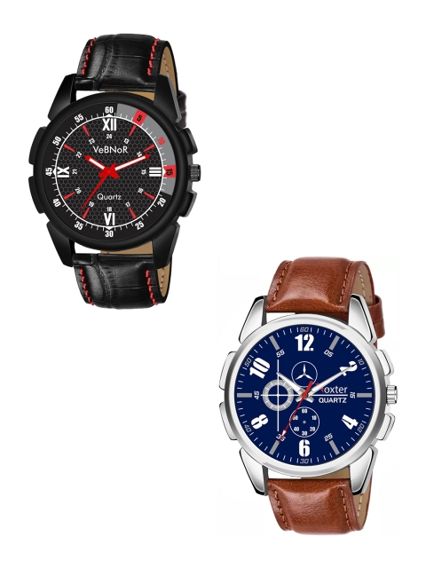 

VeBNoR Boys Multicoloured Dial & Multicoloured Straps Analogue Watch, Black
