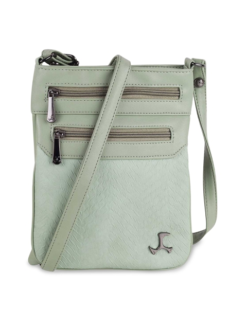 

Mochi Women Green Textured Structured Sling Bag