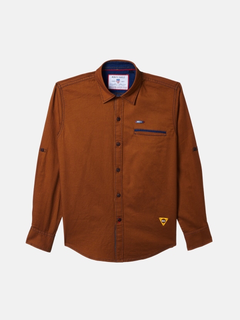 

Monte Carlo Boys Brown Corduroy Casual Shirt