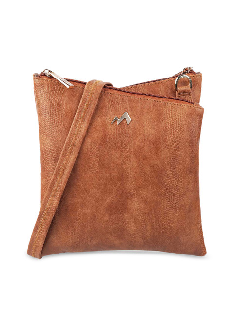 

Metro Brown Textured Structured Sling Bag