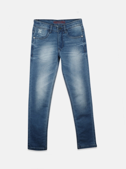 

Monte Carlo Boys Blue Cotton Blend Low Distress Heavy Fade Denim