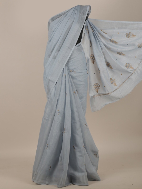 

Pothys Grey Floral Saree