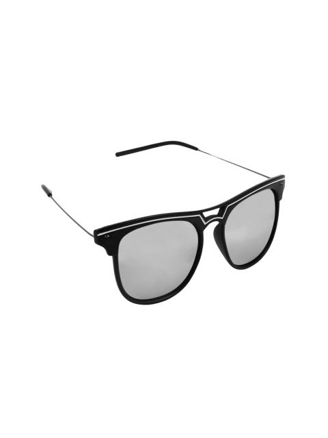 

Olvin Unisex Grey Lens & Black Browline Sunglasses with UV Protected Lens - OL387-06