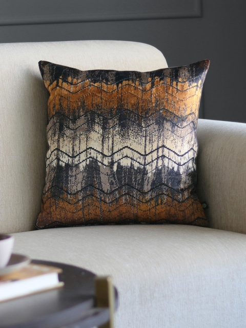 

GMF Brown & Beige Abstract Velvet Square Cushion Covers