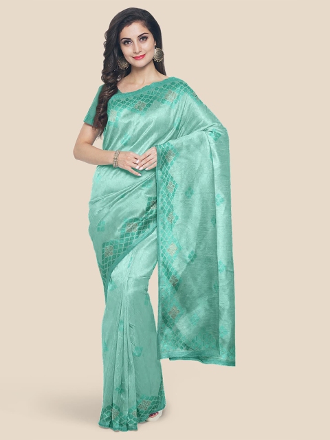 

Kalamandir Turquoise Blue Woven Design Saree