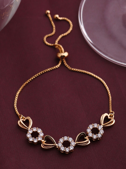 

Shoshaa Women Gold-Plated & White Brass Handcrafted Wraparound Bracelet