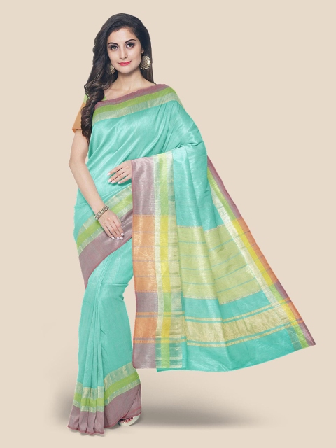 

KLM Fashion Mall Sea Green Pure Cotton Mangalagiri Saree