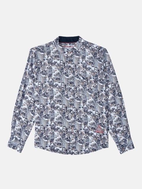 

Monte Carlo Boys Blue Abstract Printed Casual Shirt