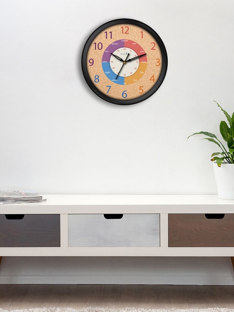 

Story@home Orange & Blue Printed 25 cm Analogue Wall Clock