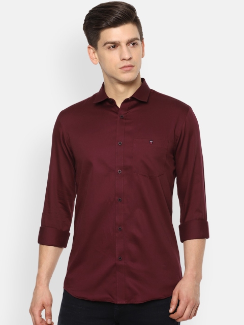 

Louis Philippe Jeans Men Maroon Slim Fit Casual Shirt