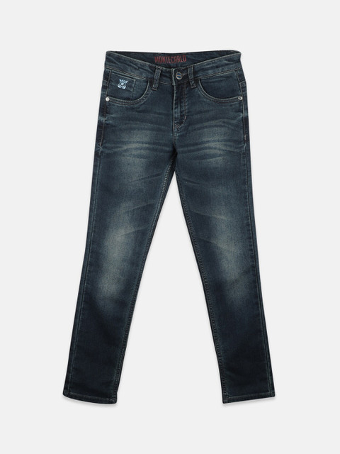 

Monte Carlo Boys Blue Mid Rise Light Fade Casual Jeans