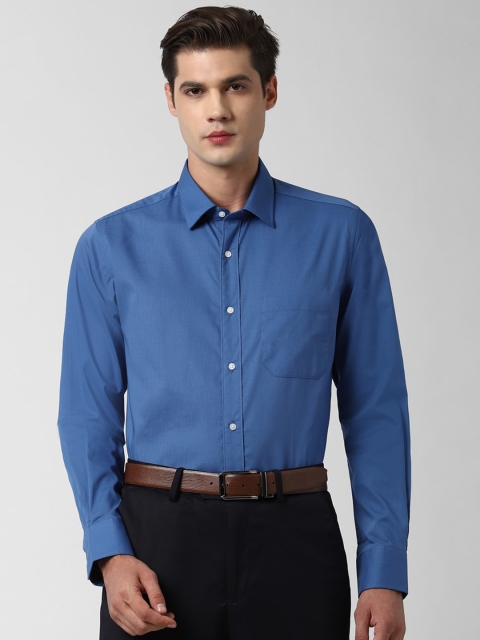 

Peter England Men Blue Slim Fit Solid Formal Shirt