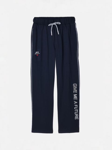 

Monte Carlo Boys Navy Blue Typography Printed Track Pants