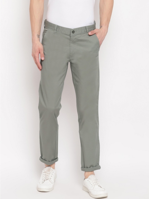 

Richlook Men Green Slim Fit Regular Trousers