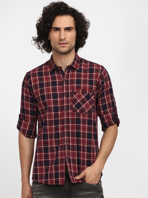 

V2 Value & Variety Men Brown Checked Casual Shirt