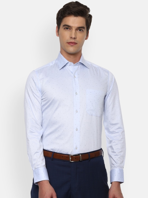 

Louis Philippe Men Blue Printed Casual Shirt