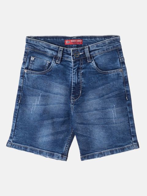 

Monte Carlo Boys Blue Mid-Rise Denim Shorts